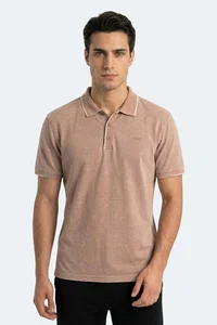 Slazenger - Slazenger ZALE Erkek Polo Yaka Bej Tişört