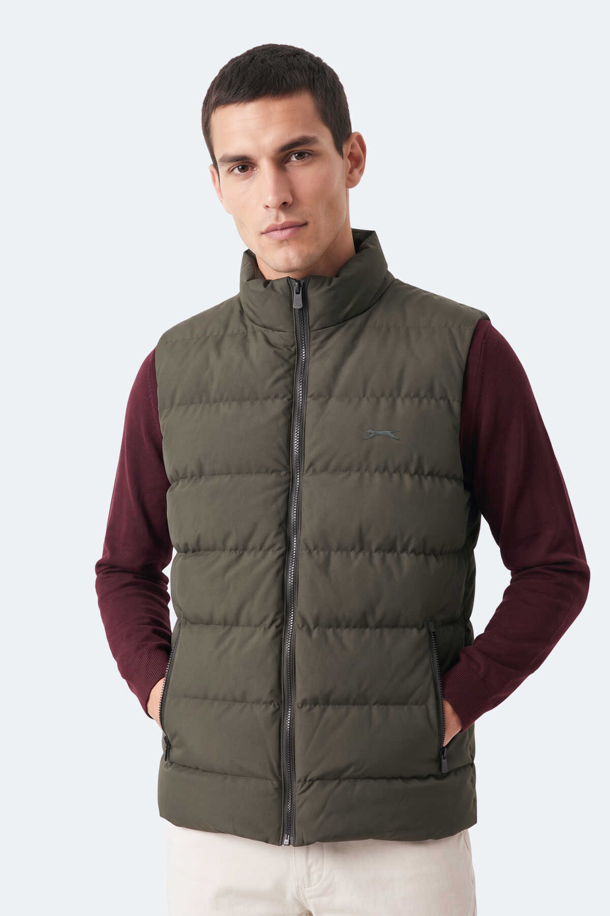 Slazenger ZANE I Erkek Şişme Haki Yelek (1)