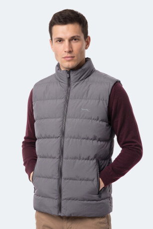 Slazenger ZANE I Erkek Şişme Koyu Gri Yelek 