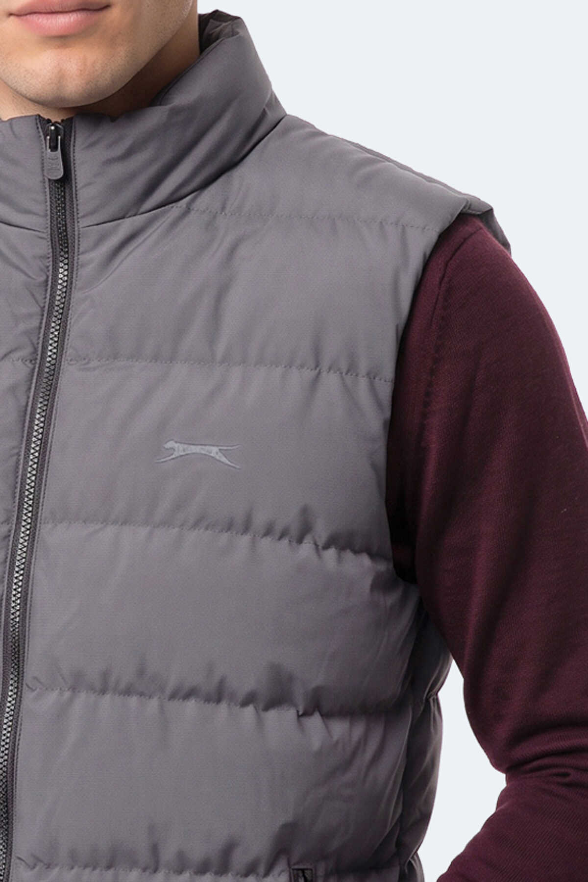 Slazenger ZANE I Erkek Şişme Koyu Gri Yelek - 2
