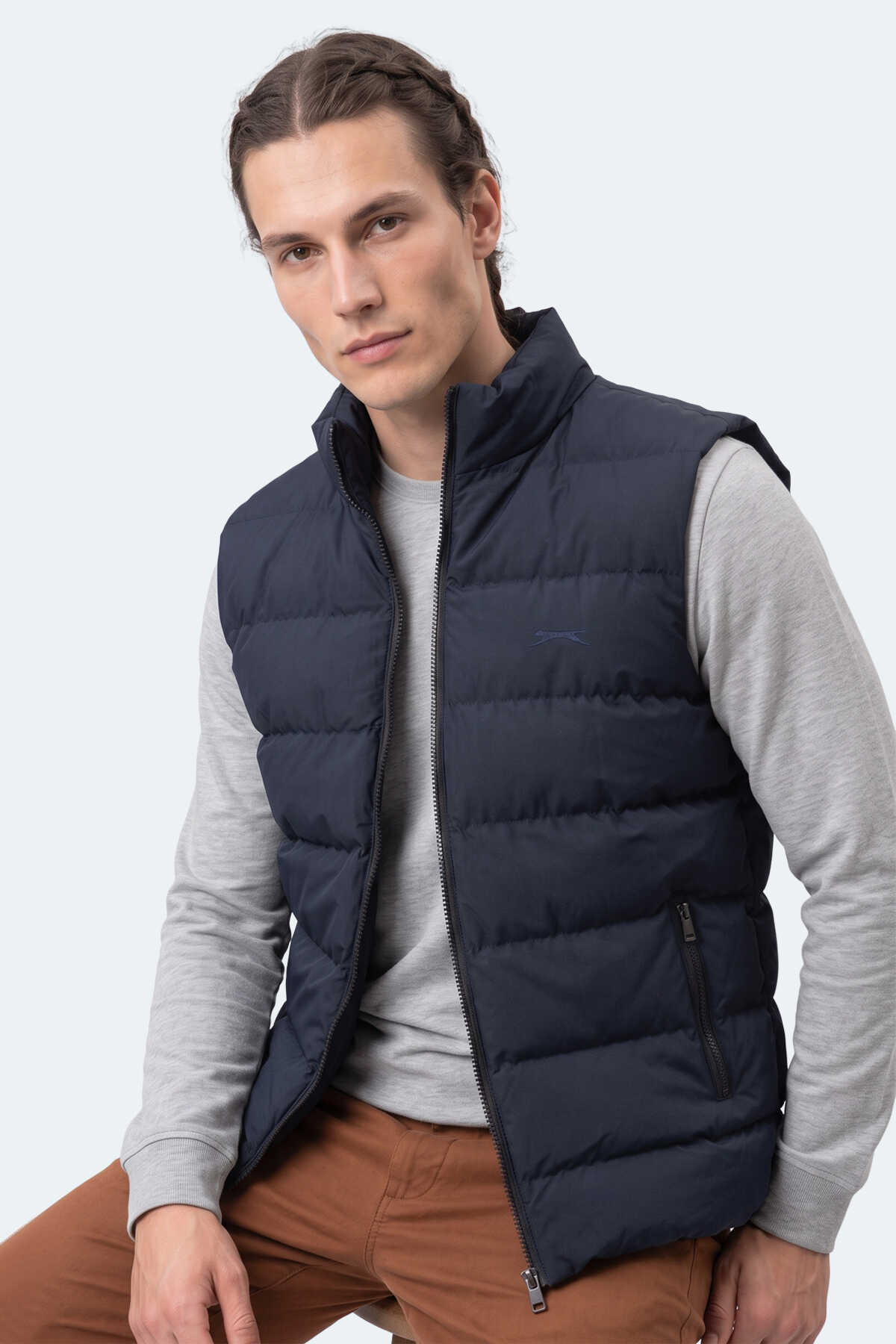 Slazenger ZANE I Erkek Şişme Lacivert Yelek - 4