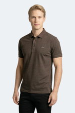 Slazenger - Slazenger ZANY Erkek Polo Yaka Kahve Tişört