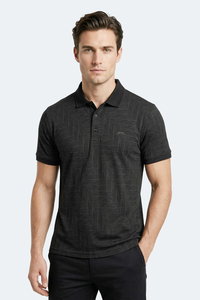 Slazenger - Slazenger ZANY Erkek Polo Yaka Siyah Tişört