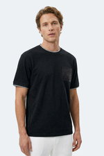 Slazenger - Slazenger ZAVIER Erkek Pamuklu Siyah Tişört