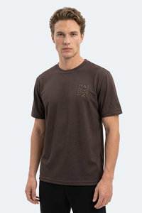 Slazenger - Slazenger ZEGNA Erkek Kahve Tişört