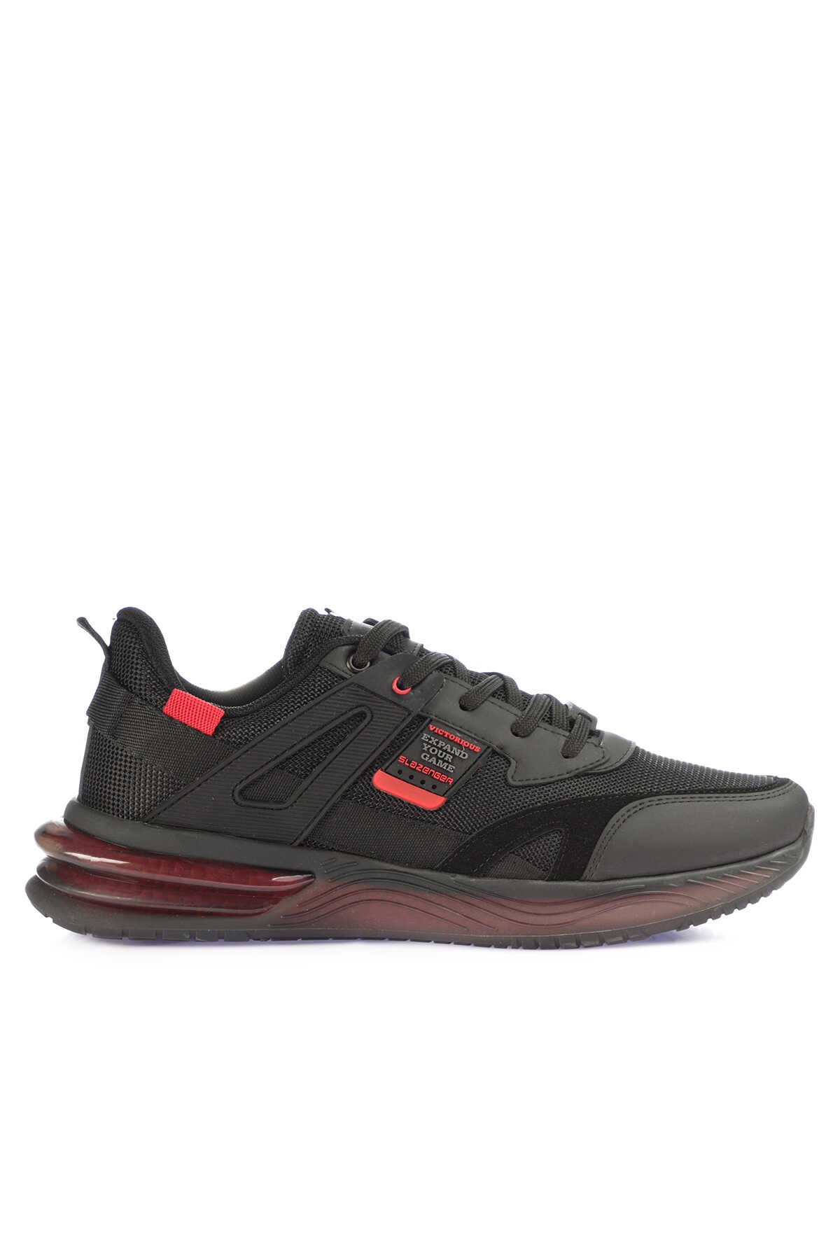 Slazenger - Slazenger ZEND Sneaker Erkek Ayakkabı Siyah / Kırmızı