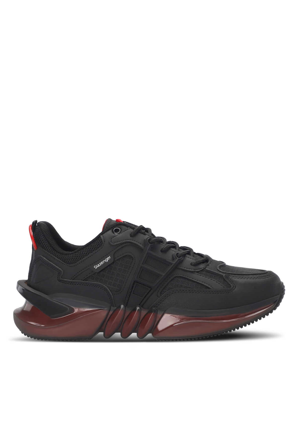Slazenger - Slazenger ZENITH Erkek Sneaker Ayakkabı Siyah / Kırmızı