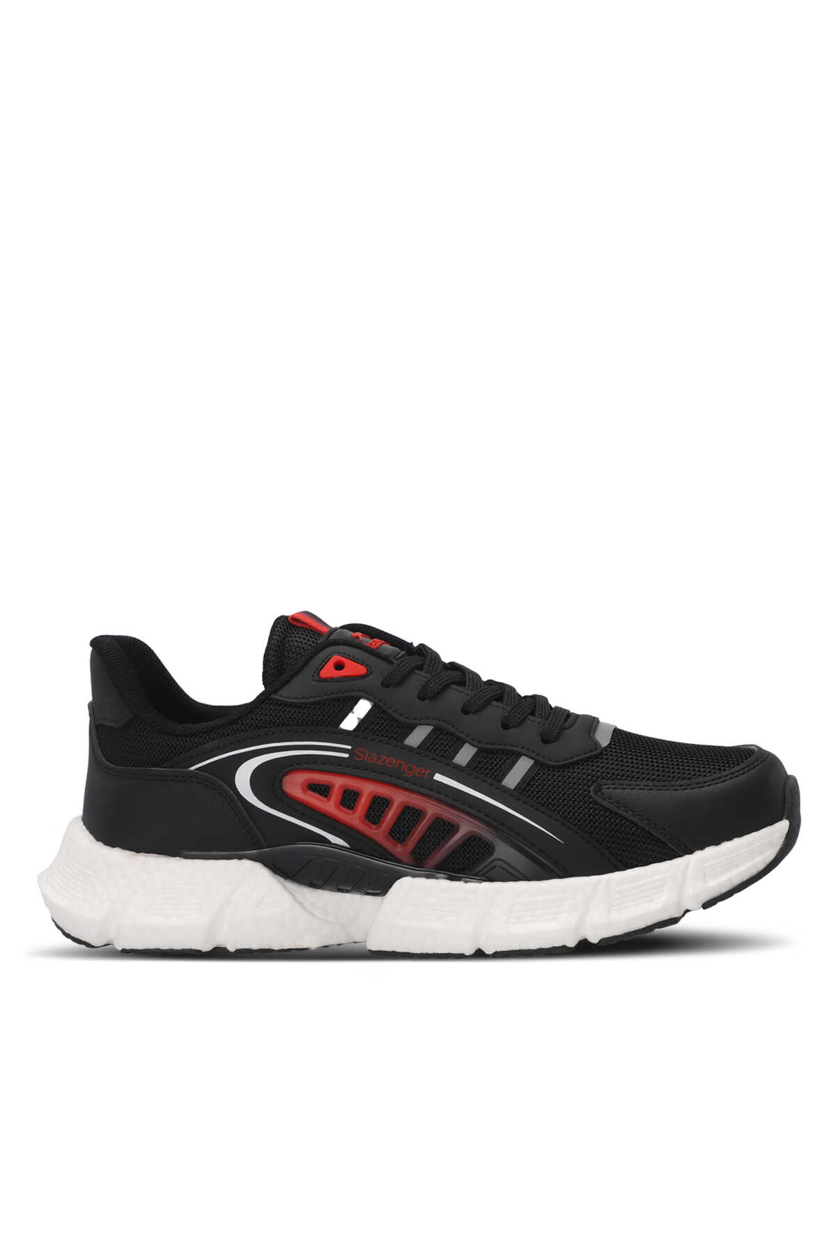 Slazenger - Slazenger ZIPLINE Erkek Siyah / Kırmızı Koşu & Yürüyüş Spor Ayakkabısı