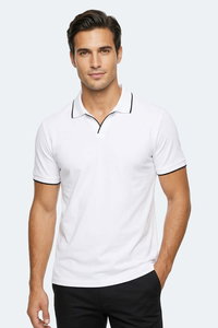 Slazenger - Slazenger ZITHER Erkek Polo Yaka Beyaz Tişört