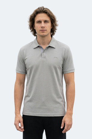 Slazenger ZODIACS Erkek Polo Yaka Gri Tişört