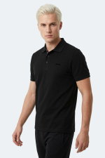 Slazenger - Slazenger ZODIACS Erkek Polo Yaka Siyah Tişört