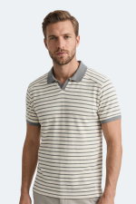 Slazenger - Slazenger ZOLL Erkek Polo Yaka Beyaz / Gri Tişört