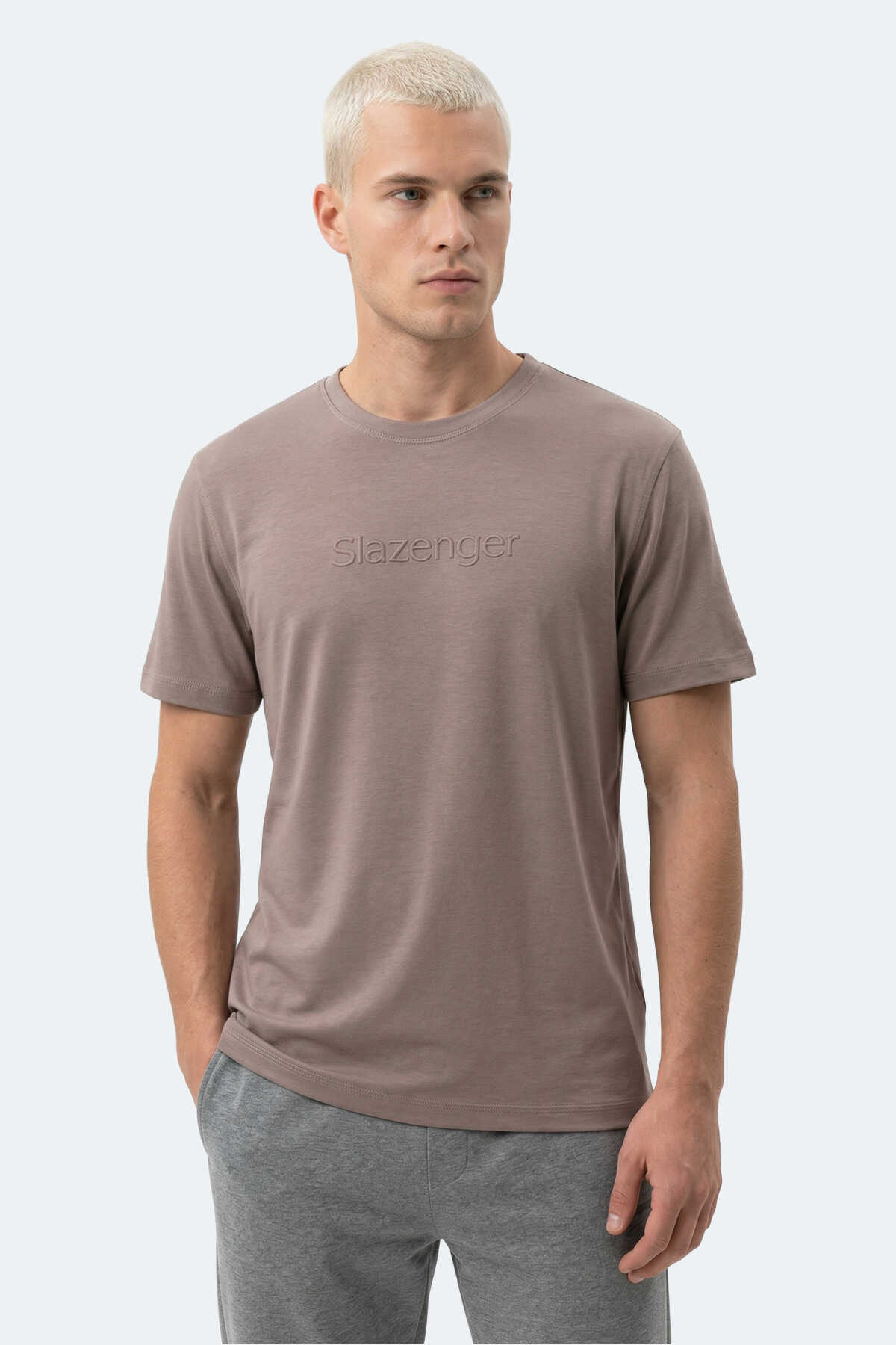 Slazenger - Slazenger ZURANIS Erkek Kahve Tişört