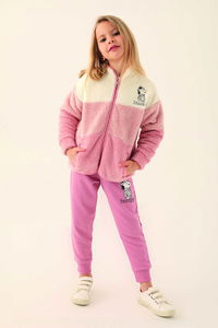 Snoopy - Snoopy L1617-3 Kız Çocuk Retro Pembe Eşofman Takımı