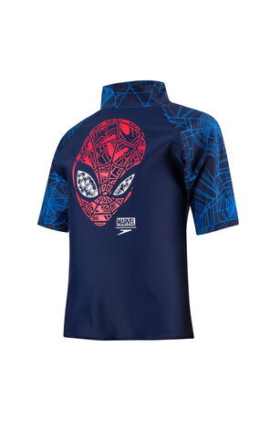 Speedo ESS SHORT SLEEVE SUNT IM Erkek Çocuk Mayo Lacivert / Kırmızı 