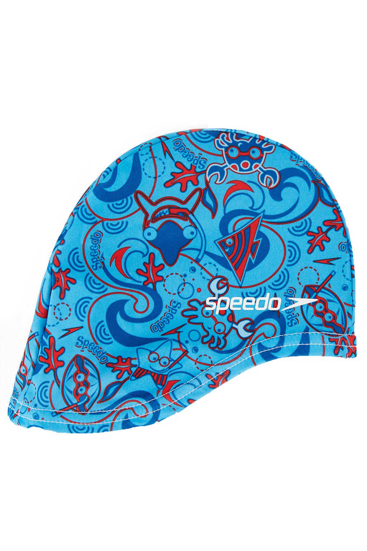 Speedo - Speedo SEA SQUAD POLYESTER CAP IU Unisex Çocuk Mavi Bone