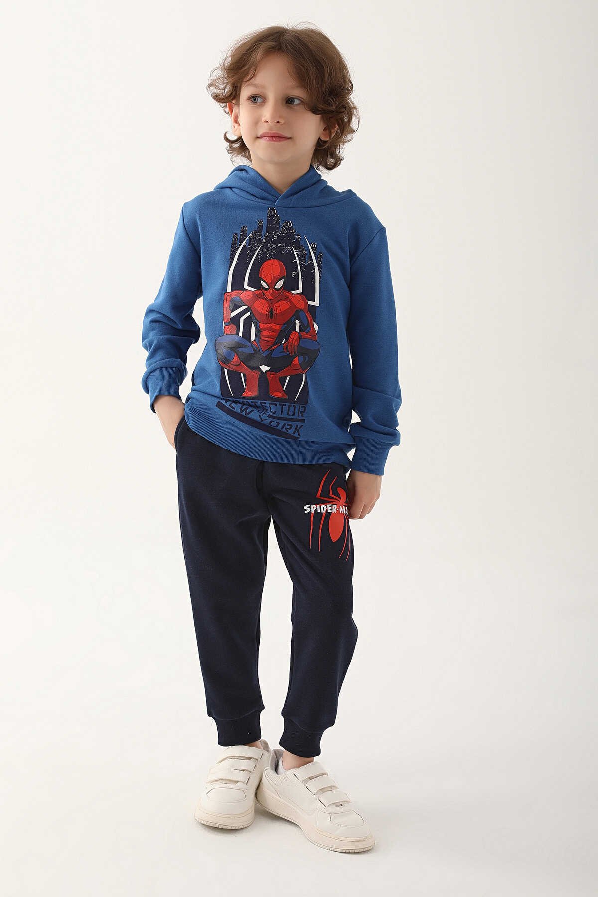 Spider Man - Spider Man D4830-3 Erkek Çocuk Eşofman Takım Saks Mavi