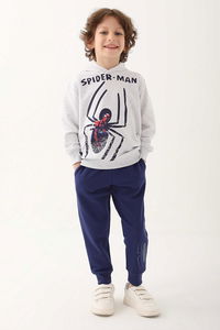 Spider Man - Spider Man D4837-3 Erkek Çocuk Kar Melanj Eşofman Takımı