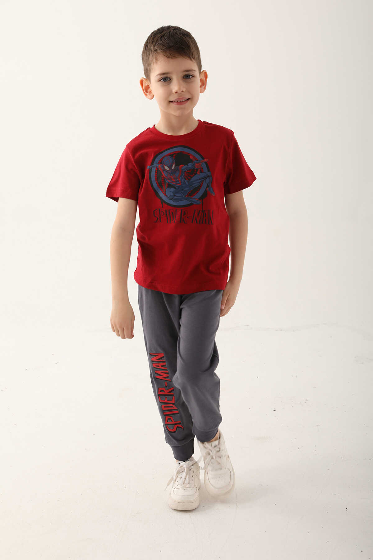 Spider Man - Spider Man D4863-3 Erkek Çocuk Kırmızı Pijama