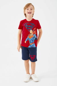 SuperMan - SuperMan L1560-3 Erkek Çocuk Kırmızı Alt Üst Takım