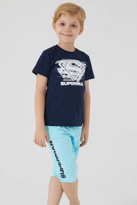 SuperMan - SuperMan L1562-3 Erkek Çocuk Lacivert Alt Üst Takım SuperMan - SuperMan L1562-3 Erkek Çocuk Lacivert Alt Üst Takım