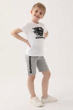 SuperMan - SuperMan L1644-3 Erkek Çocuk Beyaz Alt Üst Takım