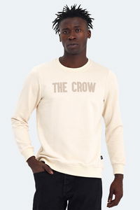 The crow - The Crow THE CROW Erkek Ekru Sweatshirt