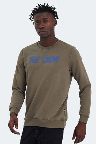 The Crow THE CROW Erkek Zeytin Yeşil Sweatshırt