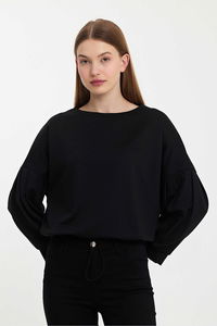 Twobull - Twobull NAIROBI Kadın Siyah Sweatshırt Twobull - Twobull NAIROBI Kadın Siyah Sweatshırt