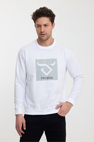 Twobull OSLO Erkek  Beyaz Sweatshırt 