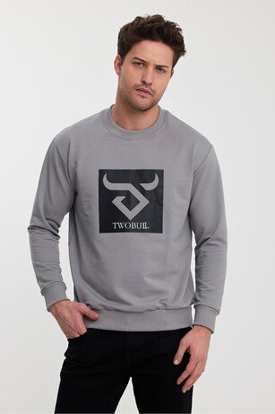 Twobull OSLO Erkek  Gri Sweatshırt 