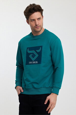 Twobull OSLO Erkek  Petrol Sweatshırt 