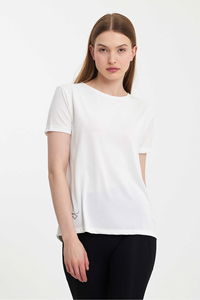 Twobull - Twobull TOKYO Kadın Ekru Tişört Twobull - Twobull TOKYO Kadın Ekru Tişört