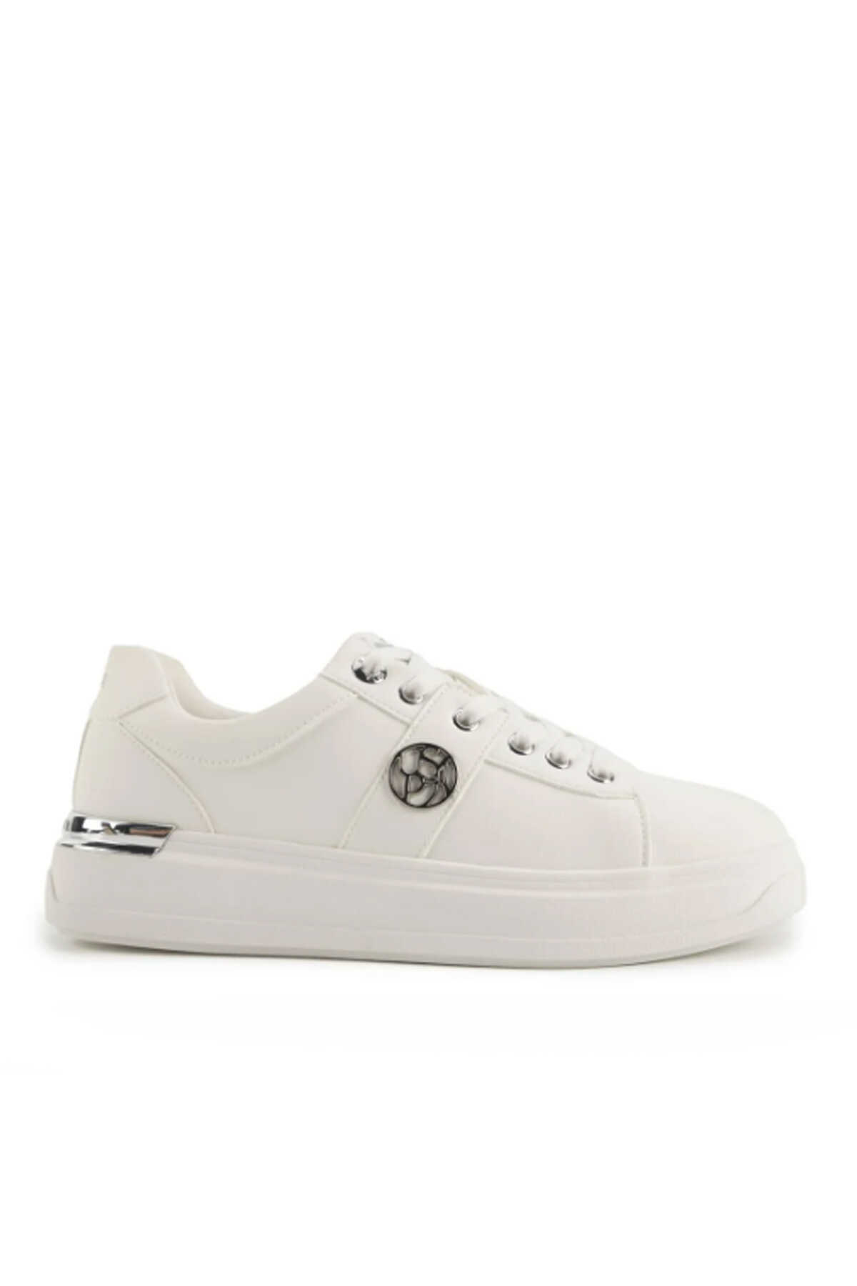 U.S. Polo Assn. - U.S. Polo Assn. 4F ALSO 4PR Kadın Beyaz Sneaker