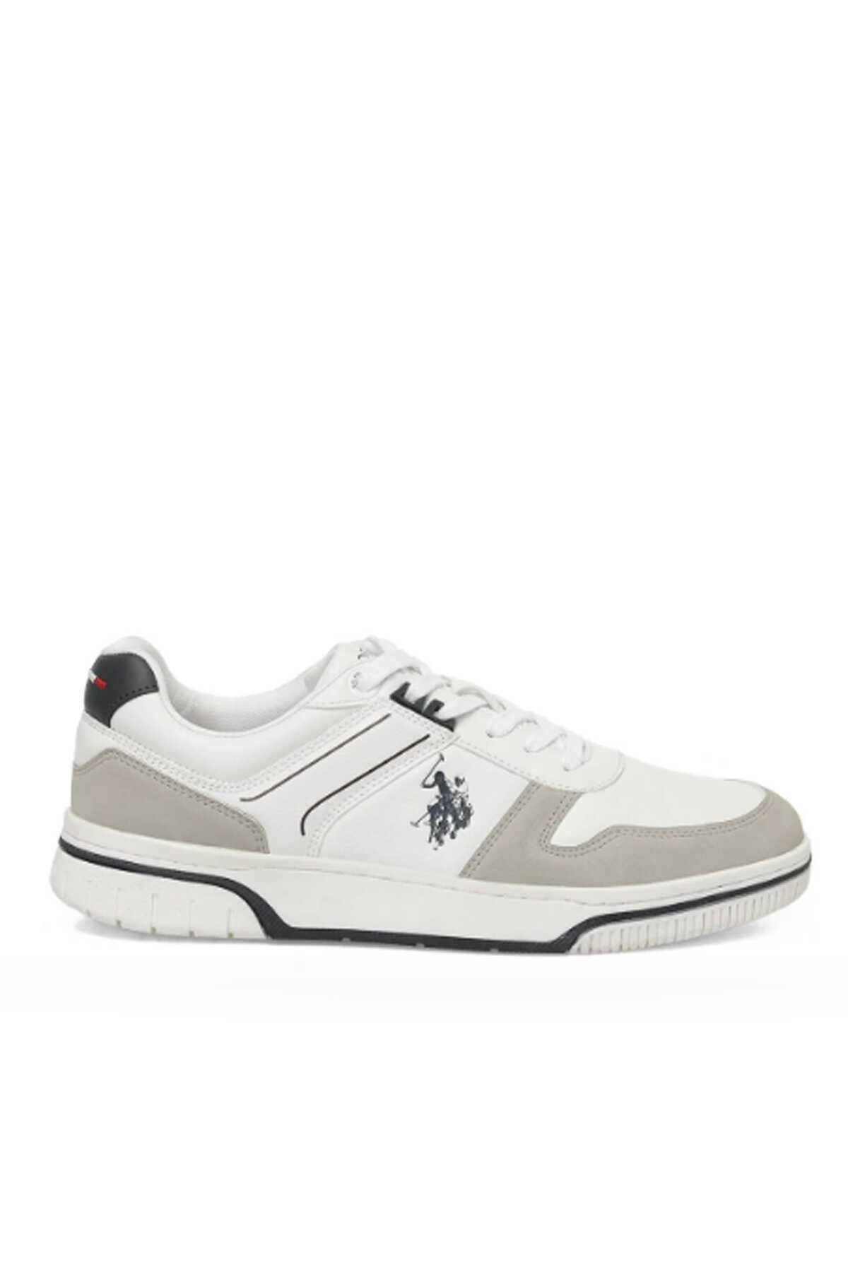 U.S. Polo Assn. - U.S. Polo Assn. 4F VICENTE 4PR Erkek Sneaker Ayakkabı Beyaz