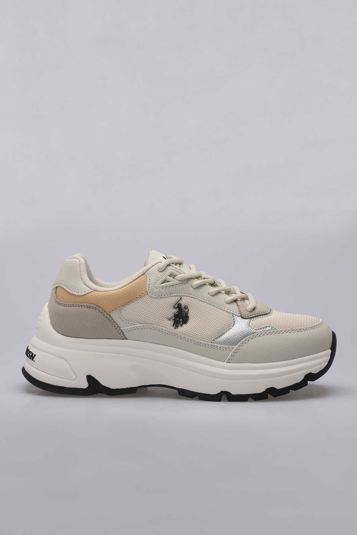 U.S. Polo Assn. - U.S. Polo Assn. 4S VIAVAI 4PR Kadın Bej Sneaker