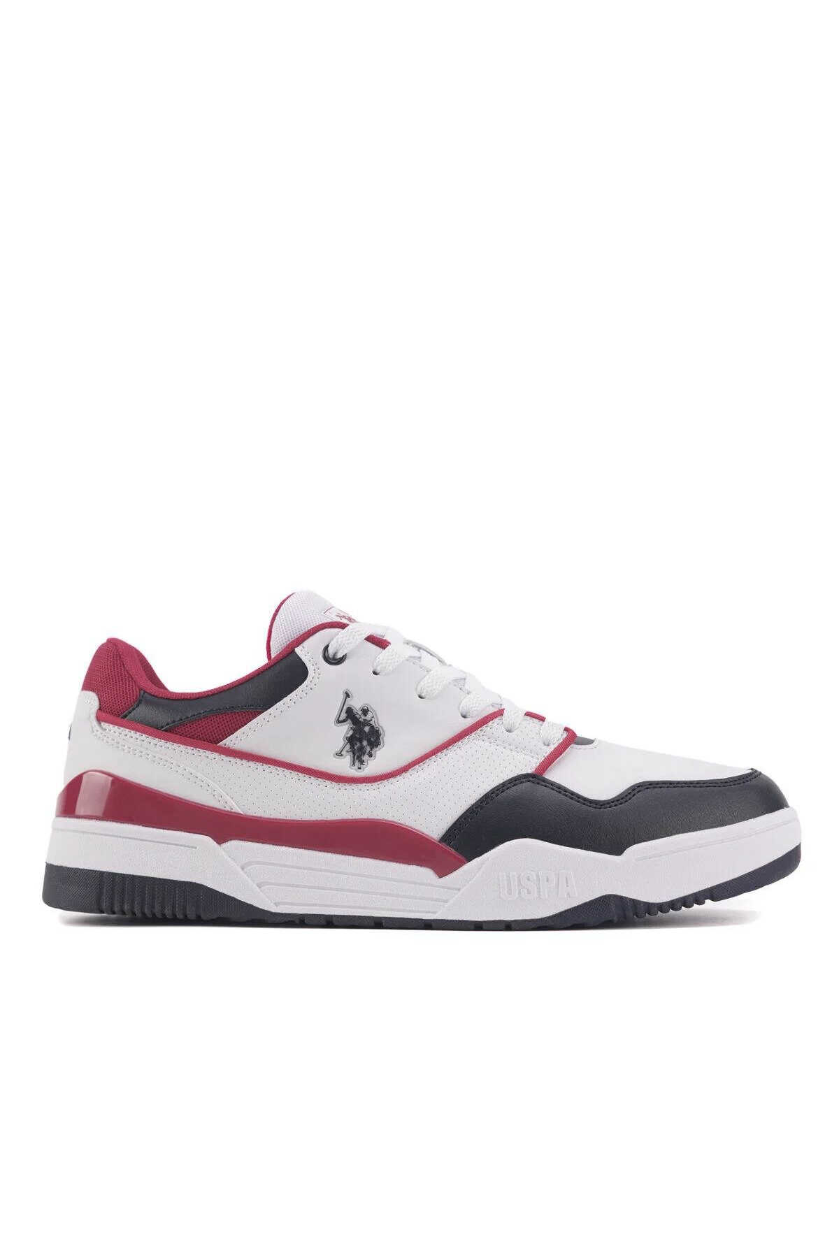U.S. Polo Assn. - U.S. Polo Assn. 4W MARTELL 4PR Erkek Beyaz / Lacivert / Kırmızı Sneaker