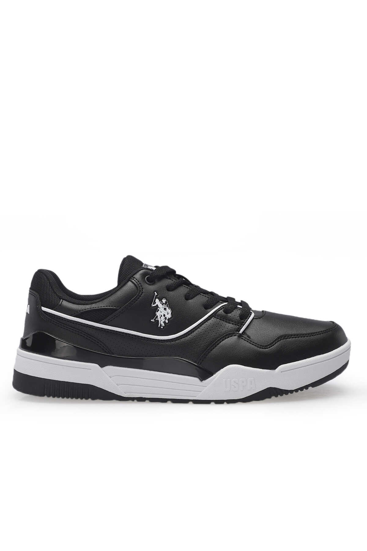 U.S. Polo Assn. - U.S. Polo Assn. 4W MARTELL 4PR Erkek Sneaker Ayakkabı Siyah / Beyaz