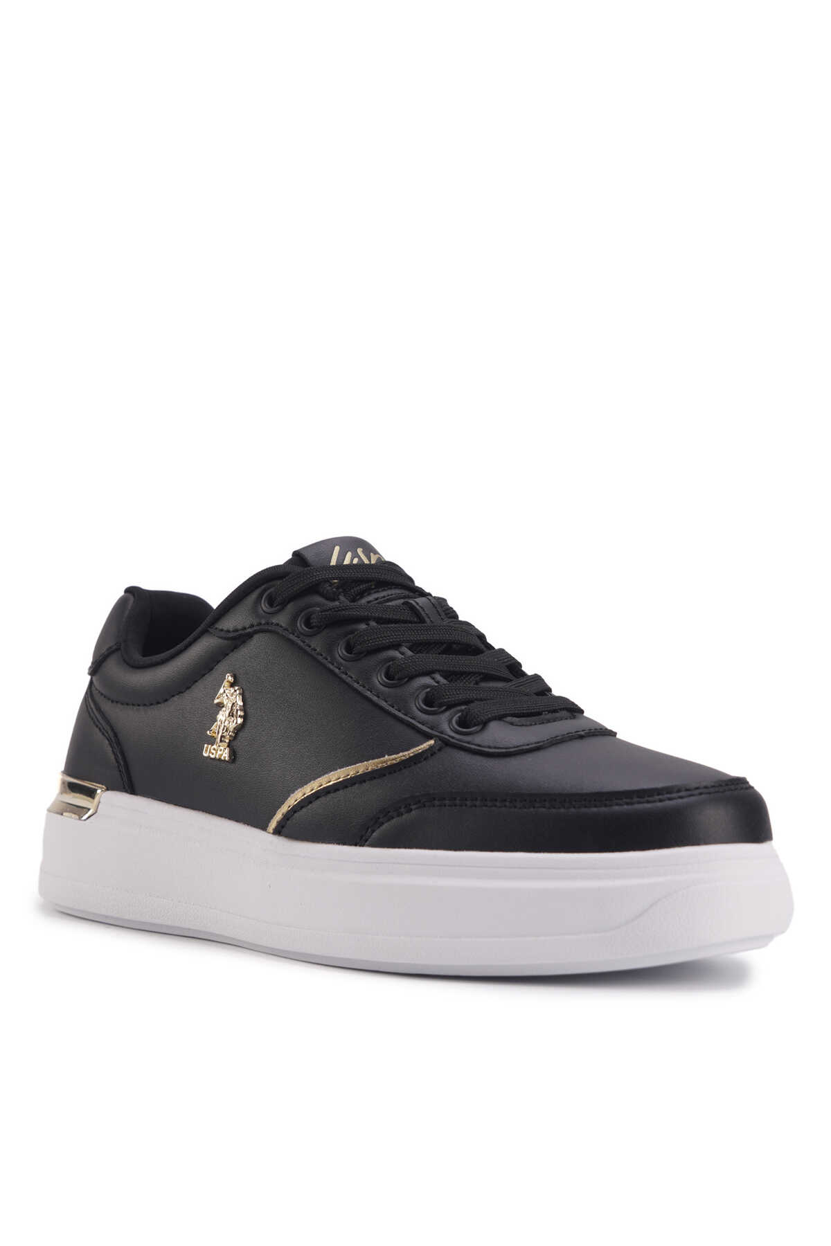 U.S. Polo Assn. - U.S. Polo Assn. ALKAZ 3PR Kadın Siyah Sneaker