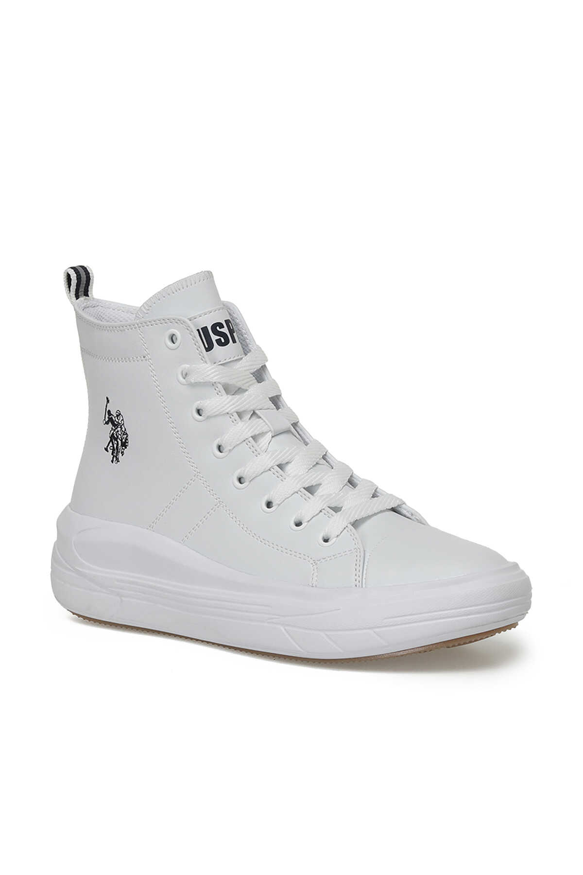 U.S. Polo Assn. - U.S. Polo Assn. CLEMENTINE PU 3PR Kadın Sneaker Ayakkabı Beyaz