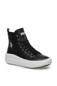 U.S. Polo Assn. - U.S. Polo Assn. CLEMENTINE PU 3PR Kadın Siyah Sneaker U.S. Polo Assn. - U.S. Polo Assn. CLEMENTINE PU 3PR Kadın Siyah Sneaker